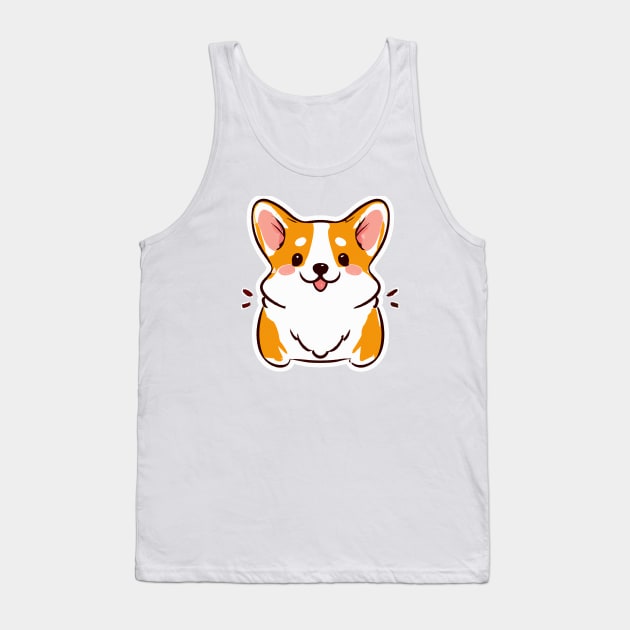 Cutest Corgi Dog Lover Puppy Retro Tank Top by BetterManufaktur